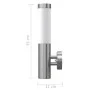 2 Outdoor wall lights, wall lamps, stainless steel by vidaXL, Wall sconces - Ref: Foro24-160163, Price: 41,35 €, Discount: %