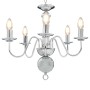 Silberner Kronleuchter mit 5 E14-Glühbirnen von vidaXL, Kronleuchter - Ref: Foro24-281616, Preis: 76,58 €, Rabatt: %