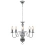 Silberner Kronleuchter mit 5 E14-Glühbirnen von vidaXL, Kronleuchter - Ref: Foro24-281616, Preis: 76,58 €, Rabatt: %