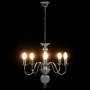 Silver chandelier with 5 E14 bulbs by vidaXL, chandeliers - Ref: Foro24-281616, Price: 71,39 €, Discount: %