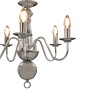 Silberner Kronleuchter mit 5 E14-Glühbirnen von vidaXL, Kronleuchter - Ref: Foro24-281616, Preis: 76,58 €, Rabatt: %
