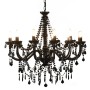 Schwarzer Perlen-Kronleuchter mit 12 E14-Glühbirnen von vidaXL, Kronleuchter - Ref: Foro24-281609, Preis: 181,72 €, Rabatt: %