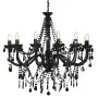 Schwarzer Perlen-Kronleuchter mit 12 E14-Glühbirnen von vidaXL, Kronleuchter - Ref: Foro24-281609, Preis: 189,11 €, Rabatt: %
