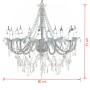 Hanging chandelier with 1600 crystals by vidaXL, chandeliers - Ref: Foro24-60339, Price: 281,41 €, Discount: %