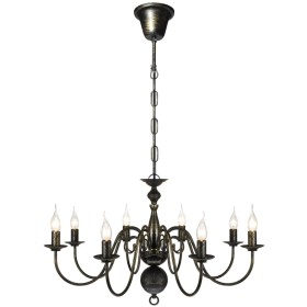 Lámpara de araña antique metal negro 8 bombillas E14 de vidaXL, Lámparas de araña - Ref: Foro24-241384, Precio: 92,63 €, Desc...