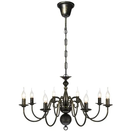 Antiker Kronleuchter aus schwarzem Metall mit 8 E14-Glühbirnen von vidaXL, Kronleuchter - Ref: Foro24-241384, Preis: 100,65 €...