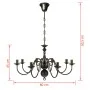 Antiker Kronleuchter aus schwarzem Metall mit 8 E14-Glühbirnen von vidaXL, Kronleuchter - Ref: Foro24-241384, Preis: 100,65 €...
