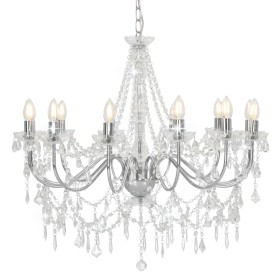 Kronleuchter mit silbernen Perlen, 12 E14-Glühbirnen von vidaXL, Kronleuchter - Ref: Foro24-281610, Preis: 212,95 €, Rabatt: %