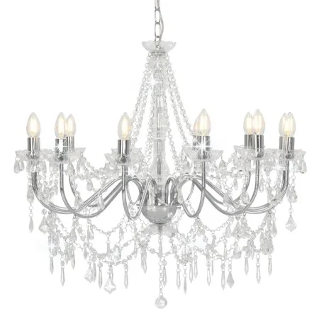 Chandelier with silver beads 12 E14 bulbs by vidaXL, chandeliers - Ref: Foro24-281610, Price: 221,71 €, Discount: %