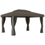 Gazebo with curtain and taupe aluminum LED light strip 4x3 m by vidaXL, Tents and gazebos - Ref: Foro24-3070357, Price: 535,4...