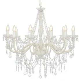 Chandelier with white beaded 12 E14 bulbs by vidaXL, chandeliers - Ref: Foro24-281608, Price: 178,00 €, Discount: %