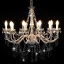 Chandelier with white beaded 12 E14 bulbs by vidaXL, chandeliers - Ref: Foro24-281608, Price: 174,41 €, Discount: %