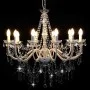 Chandelier with white beaded 12 E14 bulbs by vidaXL, chandeliers - Ref: Foro24-281608, Price: 178,00 €, Discount: %