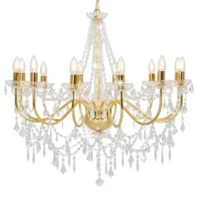 Chandelier with golden beads 12 E14 bulbs by vidaXL, chandeliers - Ref: Foro24-281611, Price: 225,57 €, Discount: %