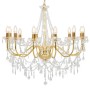 Chandelier with golden beads 12 E14 bulbs by vidaXL, chandeliers - Ref: Foro24-281611, Price: 216,54 €, Discount: %