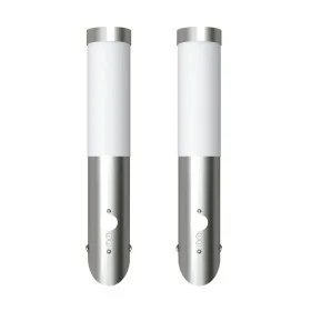 2 Outdoor wall lights with motion detector, stainless steel by vidaXL, Wall sconces - Ref: Foro24-160166, Price: 49,57 €, Dis...