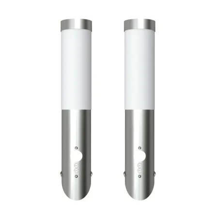 2 Apliques de exterior con detector de movimiento, acero inoxidable de vidaXL, Apliques de pared - Ref: Foro24-160166, Precio...