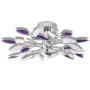 Ceiling lamp with white and purple leaf glass arms by vidaXL, ceiling lights - Ref: Foro24-240981, Price: 38,22 €, Discount: %
