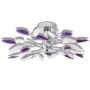 Deckenleuchte mit Armen aus weißem und violettem Blattglas von vidaXL, Deckenleuchten - Ref: Foro24-240981, Preis: 34,88 €, R...
