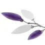 Lámpara de techo con brazos de cristal hojas blanco y morado de vidaXL, Apliques de techo - Ref: Foro24-240981, Precio: 38,22...