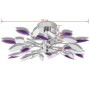 Deckenleuchte mit Armen aus weißem und violettem Blattglas von vidaXL, Deckenleuchten - Ref: Foro24-240981, Preis: 34,88 €, R...