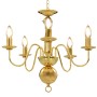 Golden chandelier with 5 E14 bulbs by vidaXL, chandeliers - Ref: Foro24-281617, Price: 91,90 €, Discount: %