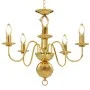 Goldener Kronleuchter mit 5 E14 Glühbirnen von vidaXL, Kronleuchter - Ref: Foro24-281617, Preis: 100,76 €, Rabatt: %