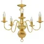 Goldener Kronleuchter mit 5 E14 Glühbirnen von vidaXL, Kronleuchter - Ref: Foro24-281617, Preis: 100,76 €, Rabatt: %