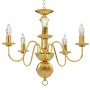 Goldener Kronleuchter mit 5 E14 Glühbirnen von vidaXL, Kronleuchter - Ref: Foro24-281617, Preis: 91,90 €, Rabatt: %