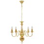 Golden chandelier with 5 E14 bulbs by vidaXL, chandeliers - Ref: Foro24-281617, Price: 91,90 €, Discount: %