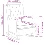 Sillón con patas mecedoras madera maciza caucho tela gris claro de vidaXL, Sillones - Ref: Foro24-329405, Precio: 202,75 €, D...