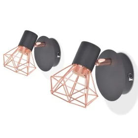 Wall lamp 2 units E14 black and copper by vidaXL, Wall sconces - Ref: Foro24-244388, Price: 19,99 €, Discount: %