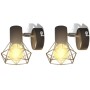 LED-Glühbirnen-Wandleuchten im Industriestil 2 Stück schwarz von vidaXL, Wandleuchten - Ref: Foro24-242265, Preis: 25,01 €, R...