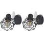 LED-Glühbirnen-Wandleuchten im Industriestil 2 Stück schwarz von vidaXL, Wandleuchten - Ref: Foro24-242265, Preis: 25,01 €, R...