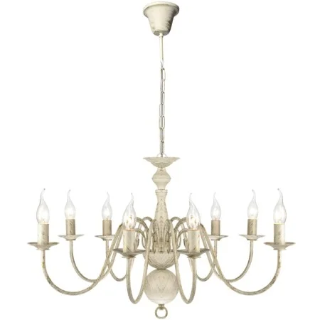 Antique white metal chandelier 8 E14 bulbs by vidaXL, chandeliers - Ref: Foro24-241383, Price: 100,81 €, Discount: %