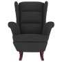 Schaukelstuhl mit Beinen aus schwarzem Samt-Gummiholz von vidaXL, Schaukelstühle - Ref: Foro24-329369, Preis: 236,89 €, Rabat...