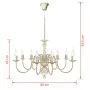 Antique white metal chandelier 8 E14 bulbs by vidaXL, chandeliers - Ref: Foro24-241383, Price: 100,81 €, Discount: %