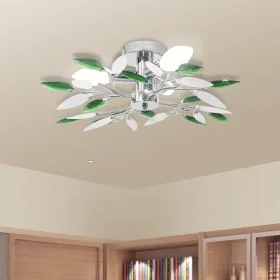 Ceiling lamp with white and purple leaf glass arms by vidaXL, ceiling lights - Ref: Foro24-240982, Price: 47,66 €, Discount: %