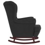Schaukelstuhl mit Beinen aus schwarzem Samt-Gummiholz von vidaXL, Schaukelstühle - Ref: Foro24-329369, Preis: 236,89 €, Rabat...