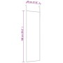 Espejo de puerta cristal y aluminio negro 30x80 cm