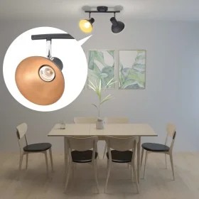 Ceiling lamp for 2 black and gold E27 bulbs by vidaXL, ceiling lights - Ref: Foro24-244409, Price: 21,55 €, Discount: %