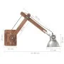 Round silver industrial style wall lamp E27 by vidaXL, Wall sconces - Ref: Foro24-320575, Price: 64,01 €, Discount: %