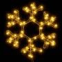 Figura de Navidad copo de nieve 48 LEDs blanco cálido 27x27 cm de vidaXL, Luces de Navidad - Ref: Foro24-343293, Precio: 20,3...