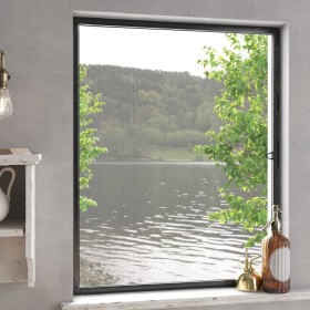 Mosquitera para ventanas gris antracita 80x100 cm