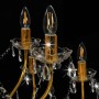 Lámpara de araña con 2 capas dorado 15 bombillas E14