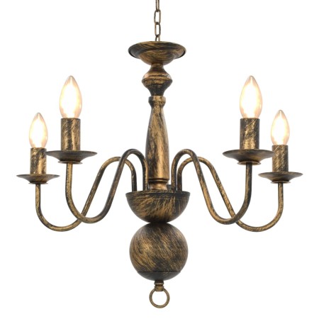 Antiker schwarzer Kronleuchter mit 5 x E14-Glühbirnen von vidaXL, Kronleuchter - Ref: Foro24-281615, Preis: 83,26 €, Rabatt: %