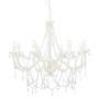 Chandelier with beads white 8 E14 bulbs by vidaXL, chandeliers - Ref: Foro24-281604, Price: 190,28 €, Discount: %