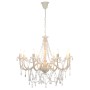 Kronleuchter mit Perlen weiß 8 E14 Glühbirnen von vidaXL, Kronleuchter - Ref: Foro24-281604, Preis: 190,93 €, Rabatt: %