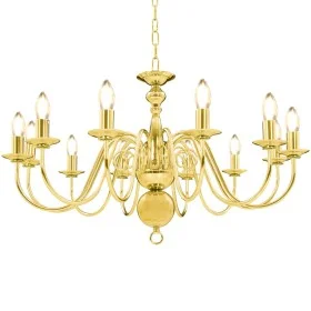 Goldener Kronleuchter mit 12 E14-Glühbirnen von vidaXL, Kronleuchter - Ref: Foro24-281623, Preis: 168,72 €, Rabatt: %