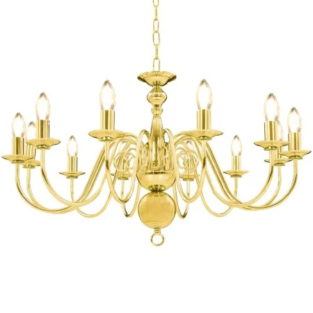 Golden chandelier with 12 E14 bulbs by vidaXL, chandeliers - Ref: Foro24-281623, Price: 168,72 €, Discount: %